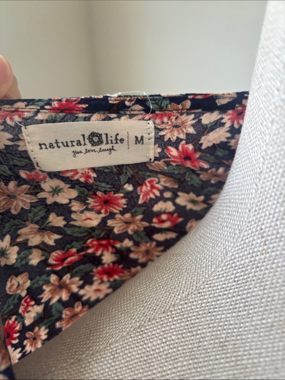 Natural Life Medium Colette Boho Floral Maxi Light Sun Dress Tiered Prairie - Picture 4 of 4